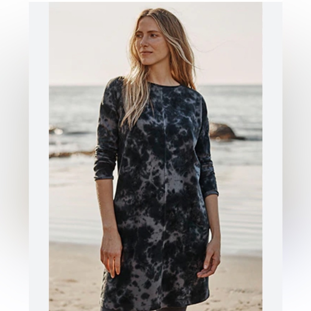 Purejill J Jill cloud Tie-Dye knit pockets cotton Dress